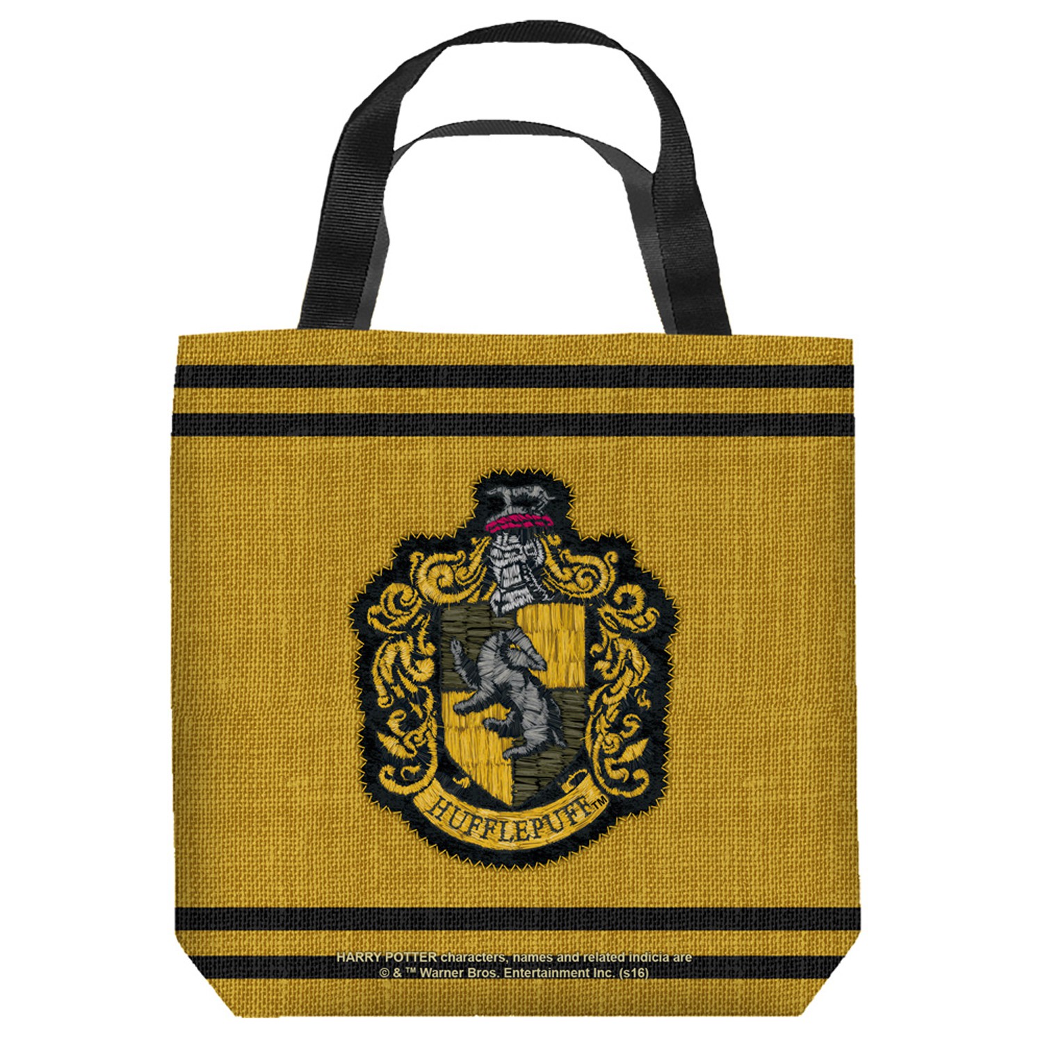 Harry Potter Hufflepuff Crest 13 Inch Tote Bag